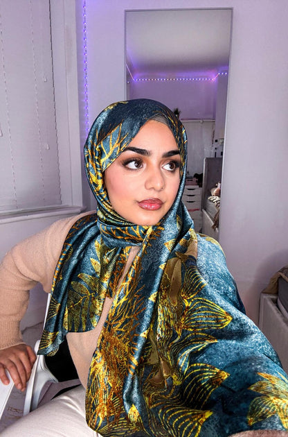 Silk Printed Hijab - The Butterfly